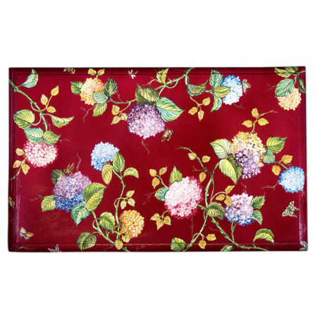hydrangeas burgundy background