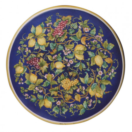 lemons & Grapes blue...